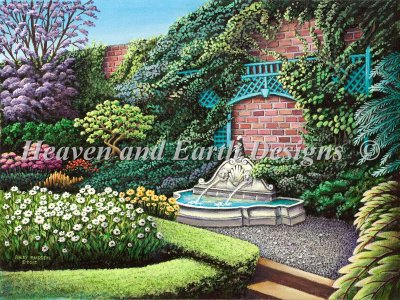 Diamond Painting Canvas - Mini Rue Franklin Courtyard - Click Image to Close